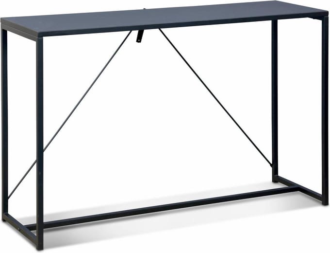 sweeek - Sidetable van zwart metaal, 120x39x79cm, industrielle
