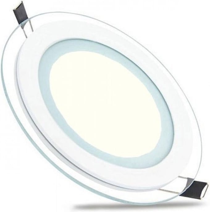 LED Downlight Slim - Inbouw Rond 15W - Natuurlijk Wit 4200K - Mat Wit Glas - Ø200mm