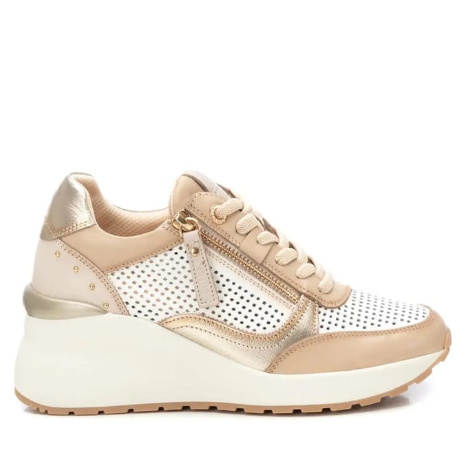 Sneakers met zijrits en veters voor dames Carmela