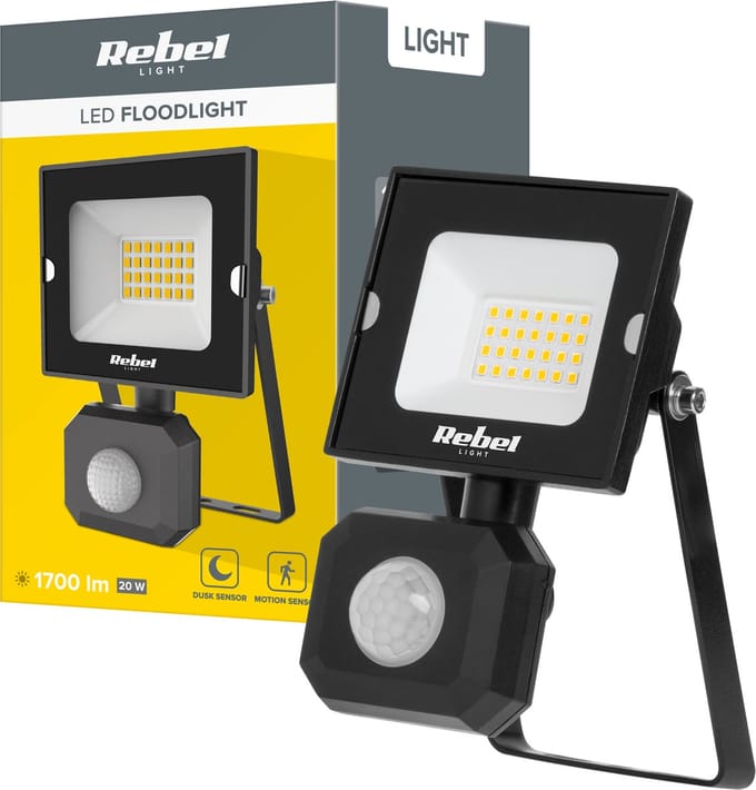 Rebel - LED Reflektor 20W - IP44 - Sensor