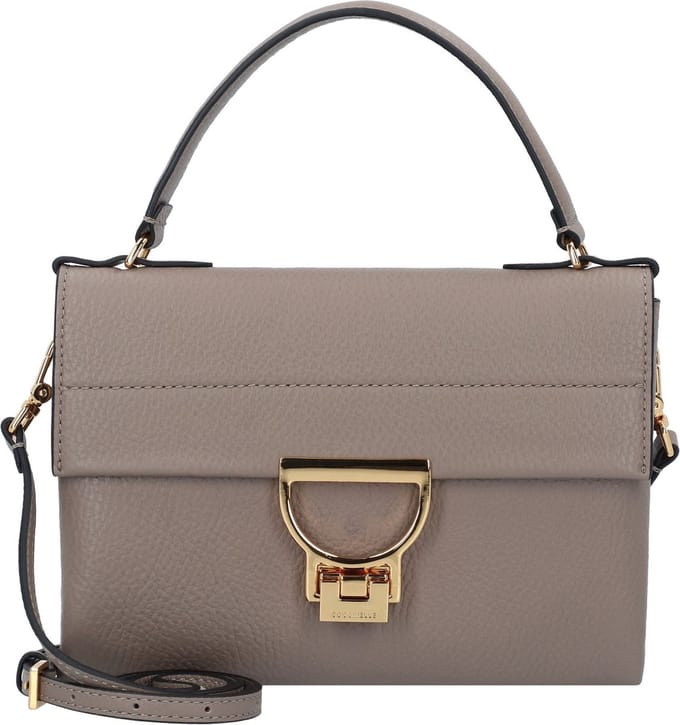 COCCINELLE Leren Handtas Schoudertas Arlettis Handbag Warm Taupe