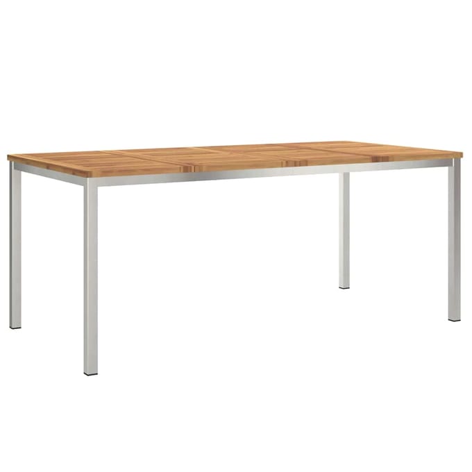 vidaXL Buiten Eettafel Set 7 pcs Bruin Massief Acacia Hout