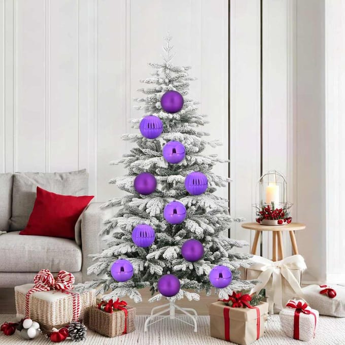 vidaXL - Kerstbal - Set - XL - 9 - st - Lila - Ø - 15 - cm - Kunststof