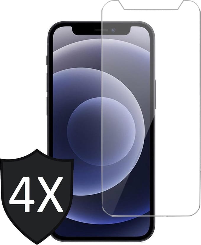 Screenprotector geschikt voor iPhone 13 - 4x Glas Screen Protector