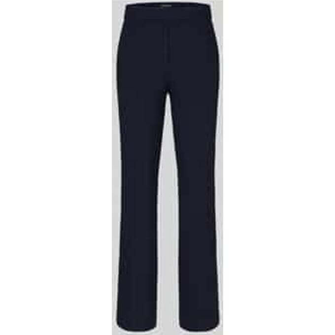 Regular fit rechte broek van viscosemix model 'Editta'