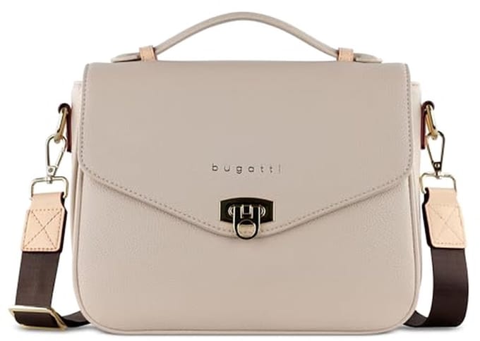 Elegante Dames Schoudertas - Klassieke Handtas in Beige met Verstelbare Schouderriem