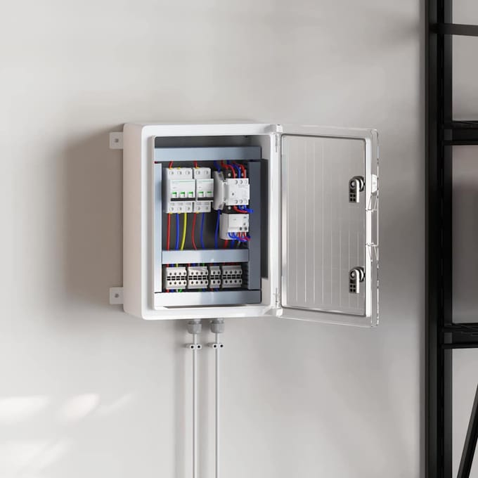 vidaXL - Besturingskast - Grijs - 37 - x - 16,5 - x - 40 - cm - ABS - Kunststof