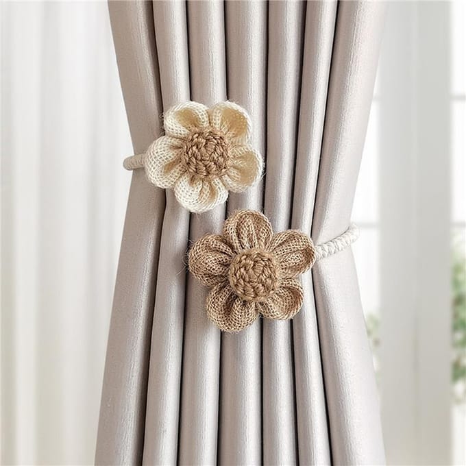 Rideau de Fleurs Corde Magnétique Attache Dos Boucles Clips Accessoire Tiges Accessoires Crochet Support Décorations Maison 1pcs blanc