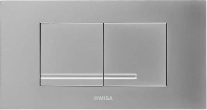 Wisa Xt kantos front/top bedieningsplaat dualflush glans chroom