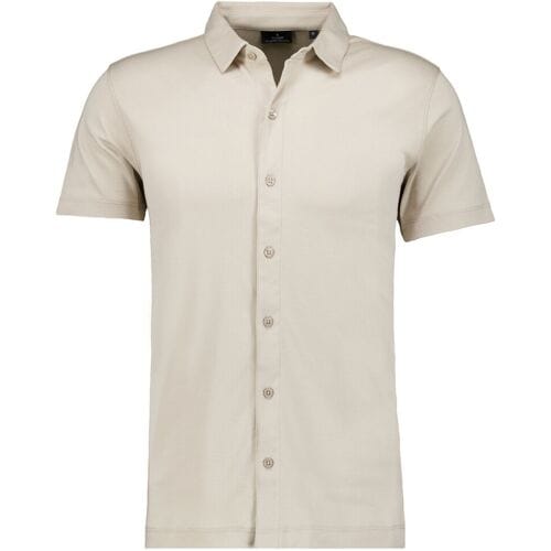 Ragman Overhemd Polohemd Short Sleeve Pima Cotton Bright Beige / male