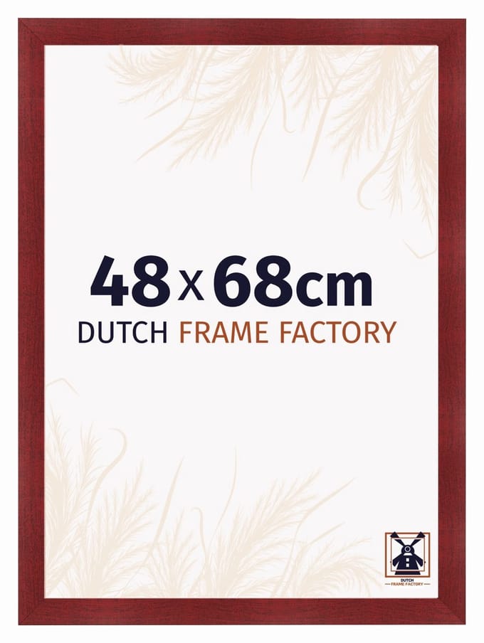 Fotolijst 48x68 cm - MDF - Wijnrood Geveegd - Praag