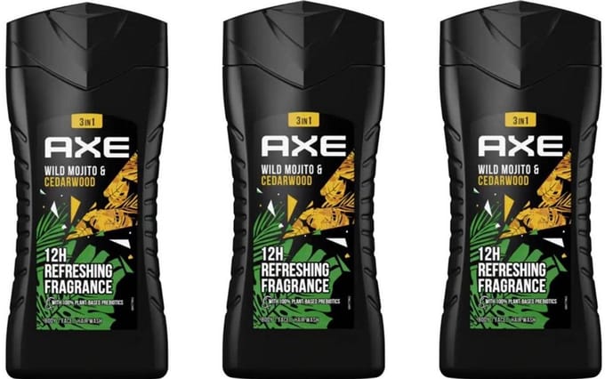Axe Green Mojito & Cedarwood Douchegel - 3 x 250 ml - Voordeelverpakking