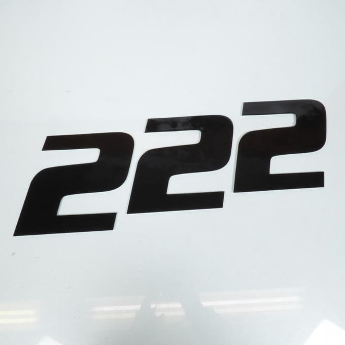 3 sticker startnummer zelfklevend cijfer 2 zwart 20x25cm voor motor