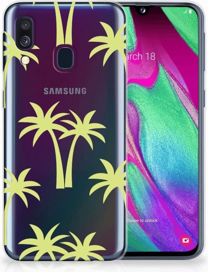 Samsung Galaxy A40 TPU Case Palmtrees