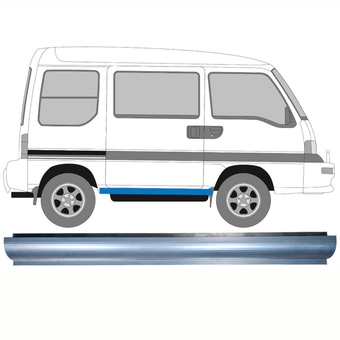 Reparatie dorpel voor Subaru Libero 1983-1998