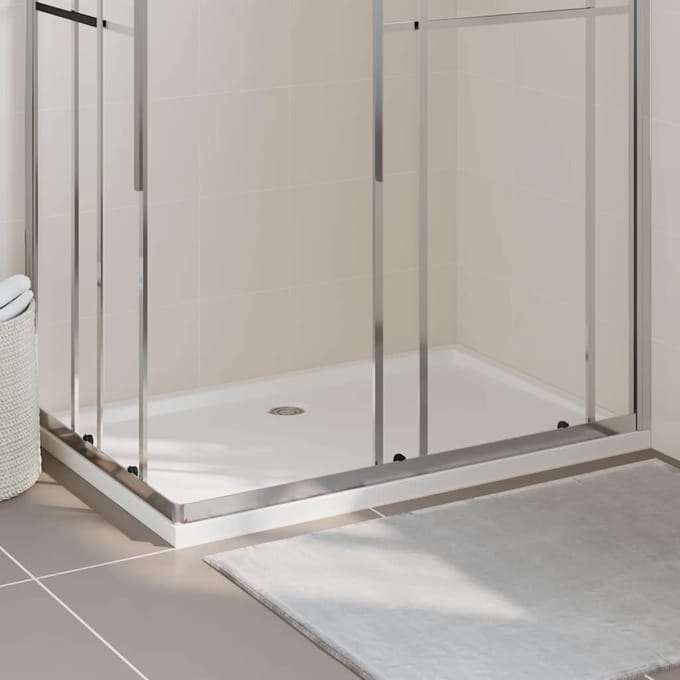 Vidaxl Receveur de douche rectangulaire, ABS, blanc, 80x120 cm