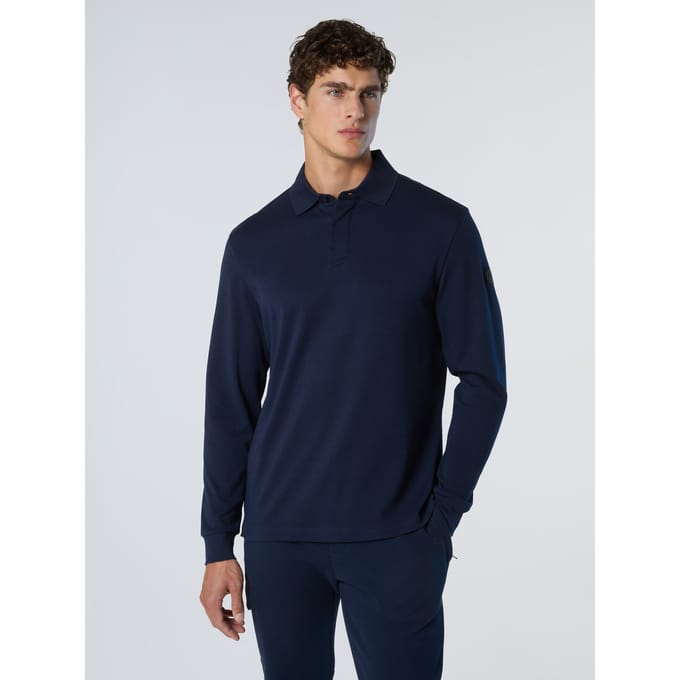 North Sails Polo Shirt Interlock met lange mouwen