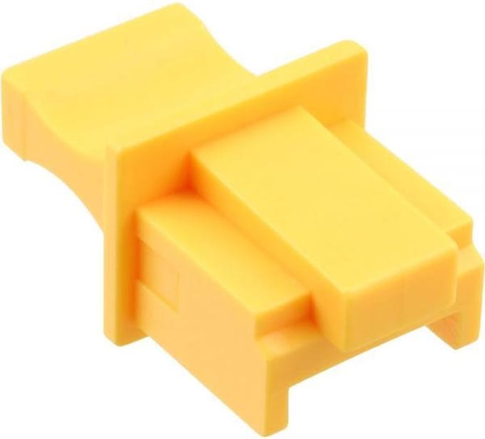 RJ45 (m) afsluitcover voor RJ45 (v) poort - per stuk / geel