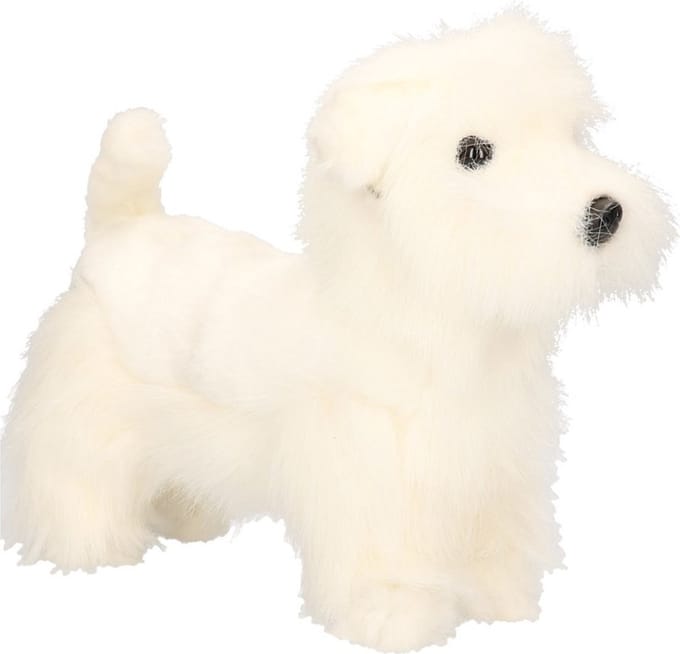 Hansa pluche West Highland Terrier - knuffelhond - 26 cm - levensecht - realistisch