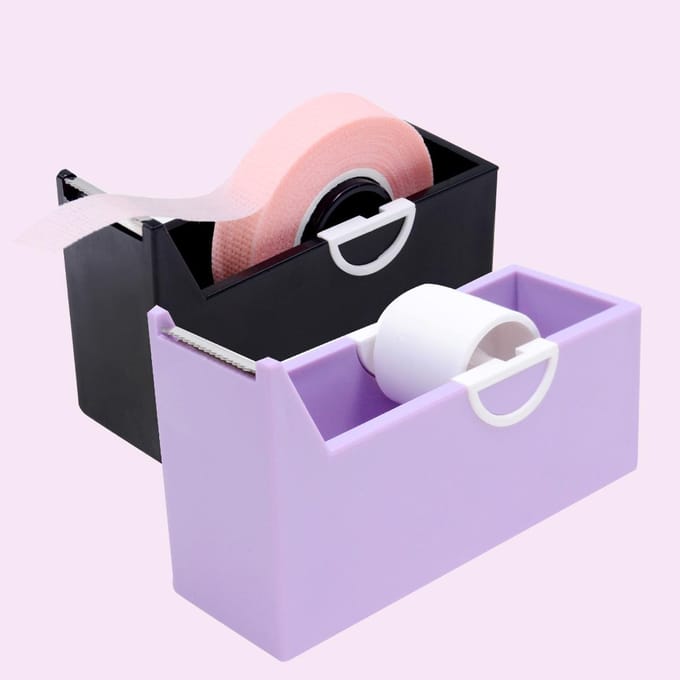 Porte-ruban d'extension de cils, Base, distributeur de ruban adhésif, greffage de cils, ruban rotatif en plastique, outil de maquillage violet