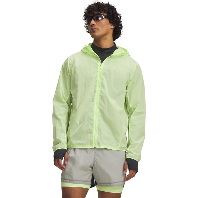 Under Armour Explor Trail Run WindShell Hardloopjas Heren-lichtgroen, neongroen