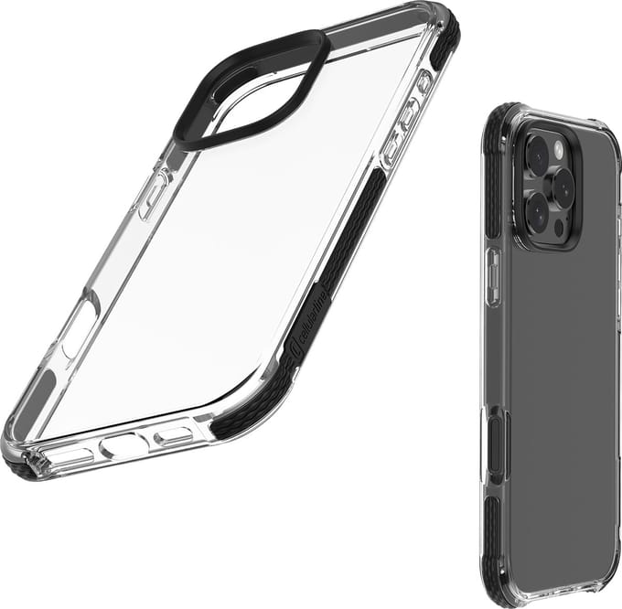Cellularline Ultra Beschermend Hoesje - Geschikt voor iPhone 16 Pro - IDS Technologie & Microban & Shockproof - Transparant