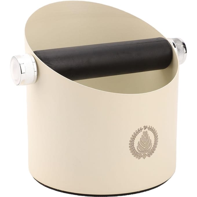 Koffie Knock Box 1500 ml Inhoud Dik Roestvrij Staal Koffiedik Klopbak voor Thuis wit