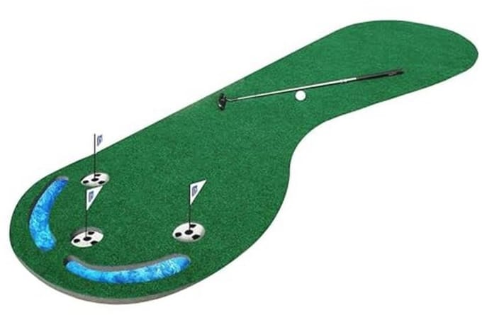 Drie Gaten Putting Mat 3 x 9 Voeten voor Thuis