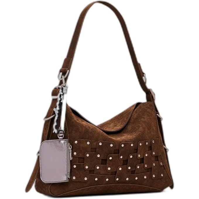 Desigual schoudertas New Patch 2 Shoulder Bag Chocolate donkerbruin