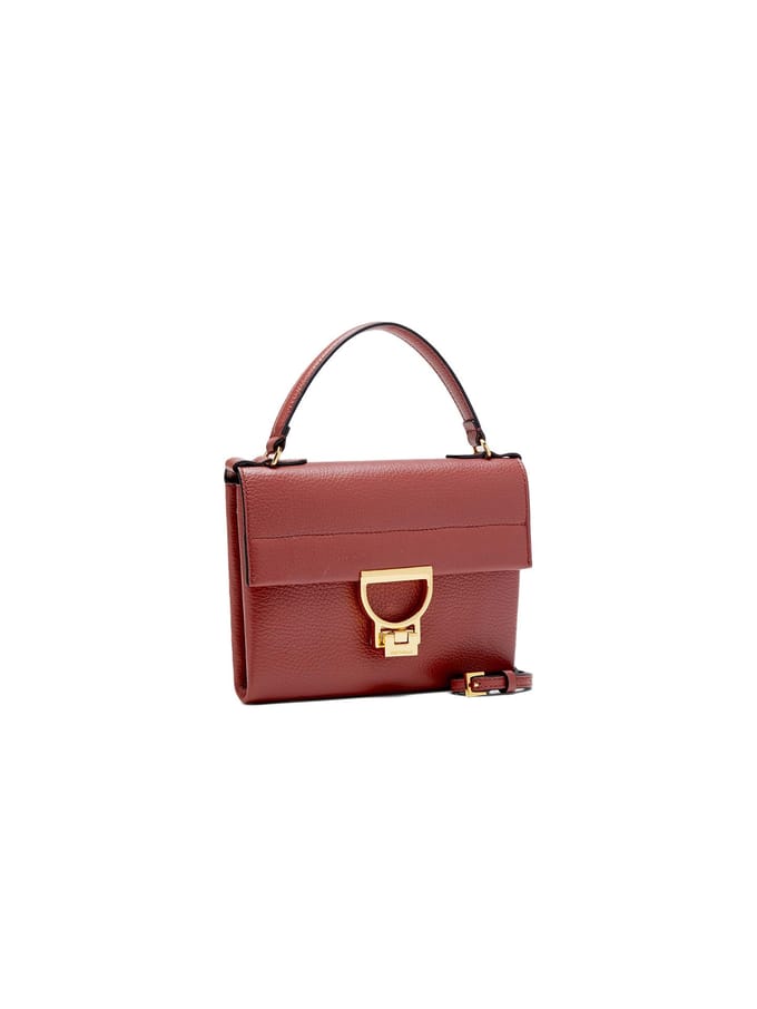 COCCINELLE Leren Handtas Schoudertas Arlettis Handbag Brandy Bruine