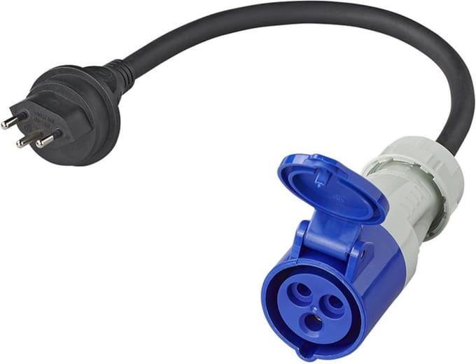 ProPlus Verloopkabel - 40 cm - Zwitserse stekker naar CEE - 3 x 2.5 mm² - IP44
