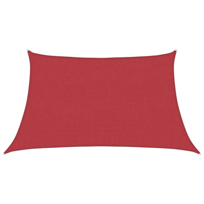 vidaXL - Zonnezeil - 160 - g/m² - 3/4x2 - m - HDPE - rood