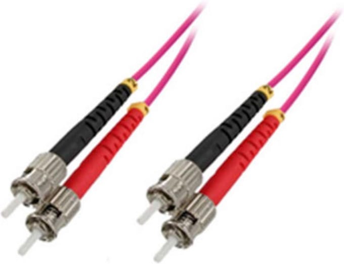Duplex Patchkabel ST/ST 50/125µ, OM4 violett, 1m