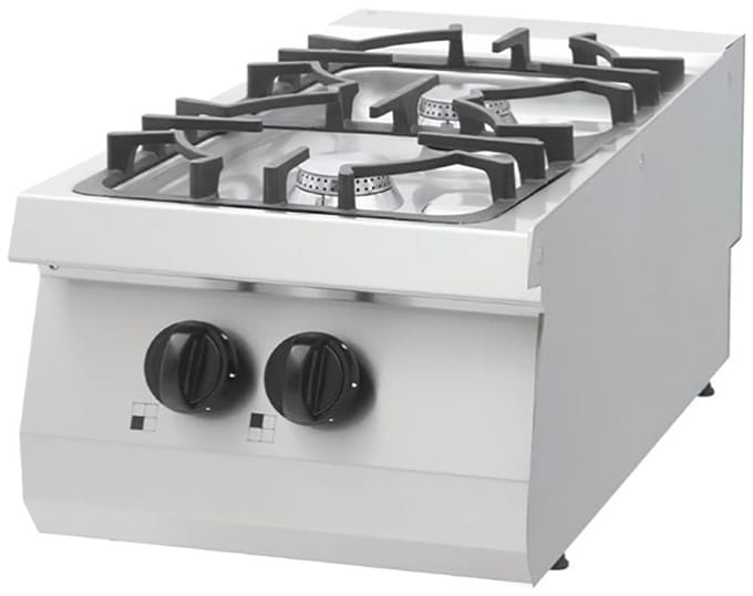 Heavy Duty Kookplaat - 2 Pitten - Enkel - 70 cm Diep - Gas