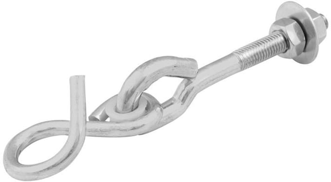 Schommelhaak – M12 – Schroefdraad 60 mm – Met Moeren