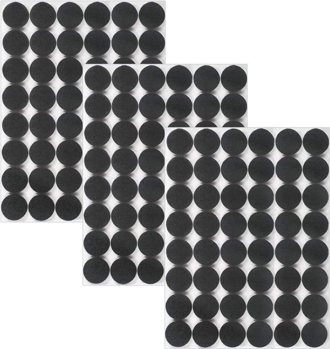 Set van 15mm zwarte vilten glijders voor meubels