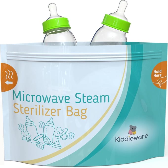 Draagbare Magnetronsterilisator voor Flessen en Accessoires - 20 Herbruikbare Sterilisatiezakken
