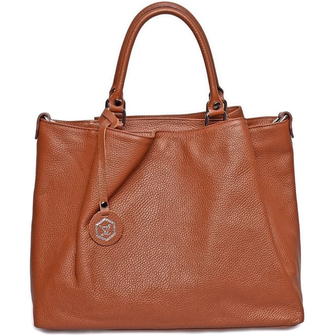 Luisa Vannini Brown Rundleer Tas
