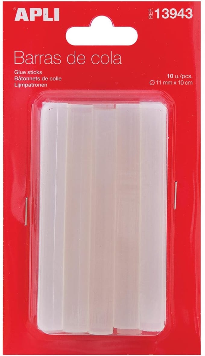 Apli lijmpatronen 11 mm x 10 cm op blister met 10 stuks