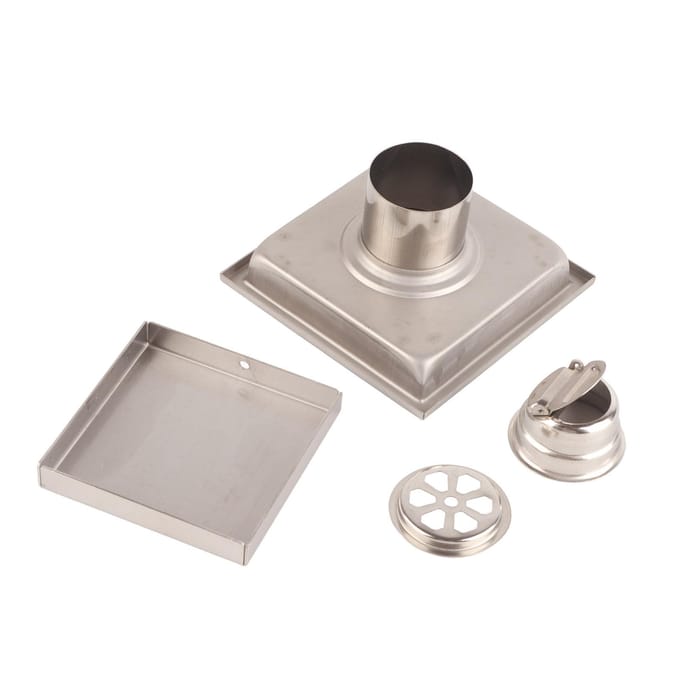 Drain de sol de salle de bain anti-odeur en acier inoxydable de forme carrée white
