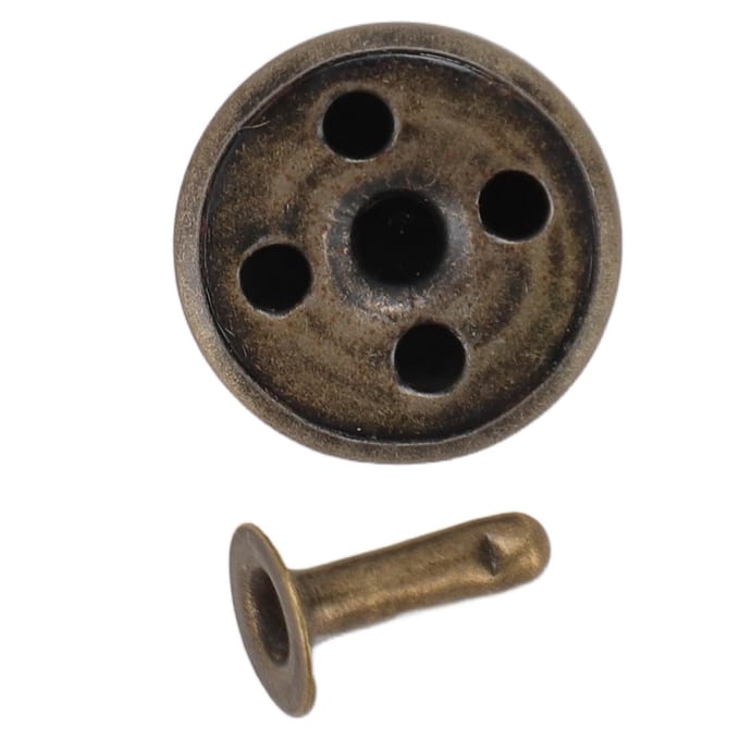18mm Leren Klinknagels Kit Roestvrij Kleurecht Duurzaam IJzeren Klinknagel Stud DIY Leren Klinknagel Accessoires antieke bronskleur