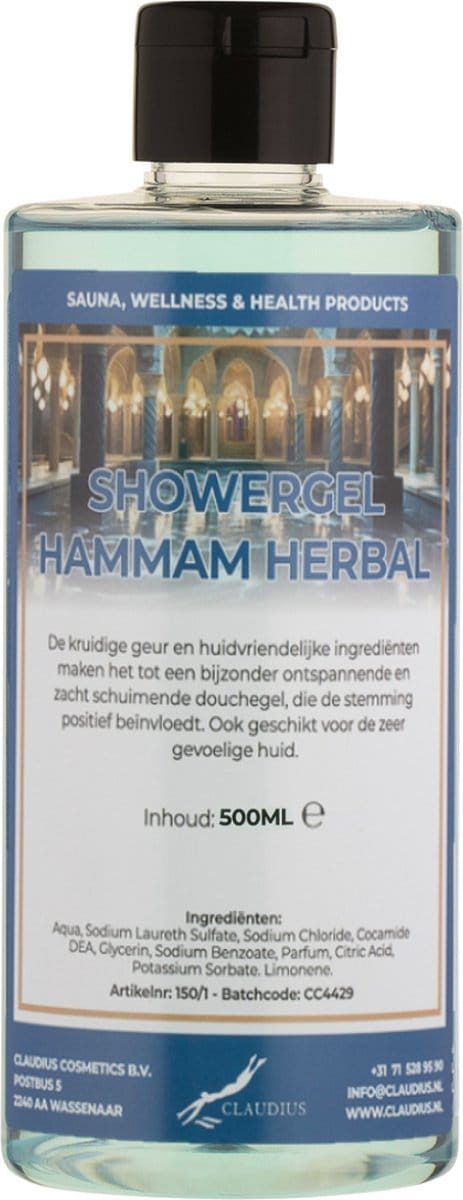 Douchegel Hammam Herbal 500 ml - met klepdop - Showergel