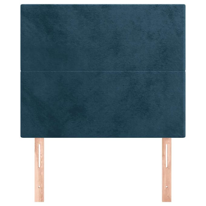 vidaXL - Hoofdbord - donkerblauw - 80x5x118/128 - cm - fluweel