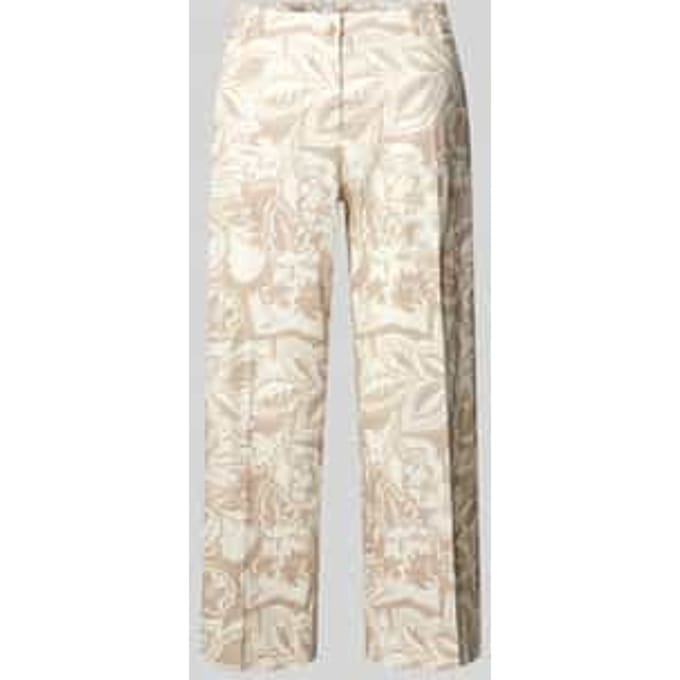Straight leg linnen broek met verkort model
