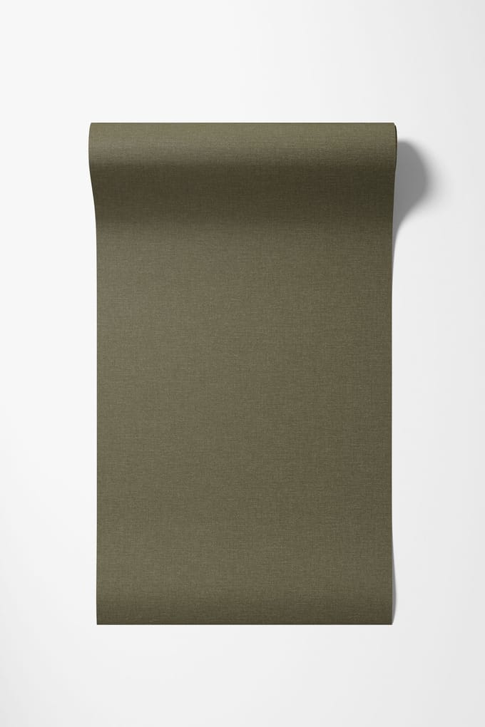 Dutch Wallcoverings - Vliesbehang - Linen & Textures - uni groen - LT10037