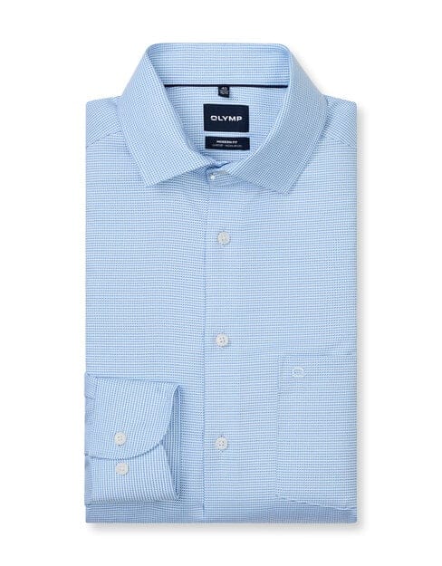 OLYMP Luxor Overhemd, Modern Fit, Global Kent, Bleu