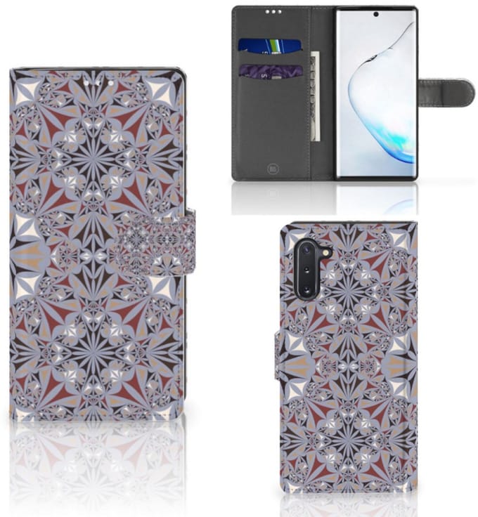 Samsung Galaxy Note 10 Bookcase Flower Tiles