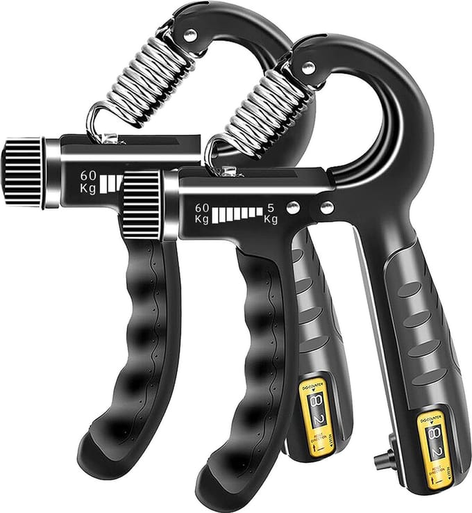 YONO Handtrainer Set - Handknijper - met Teller - Onderarm Grip Trainer - 2 Stuks