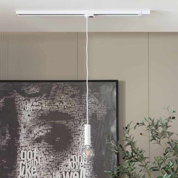 Arcchio - railverlichting - 1licht - Aluminium, polycarbonaat - H: 15 cm - E27 - wit