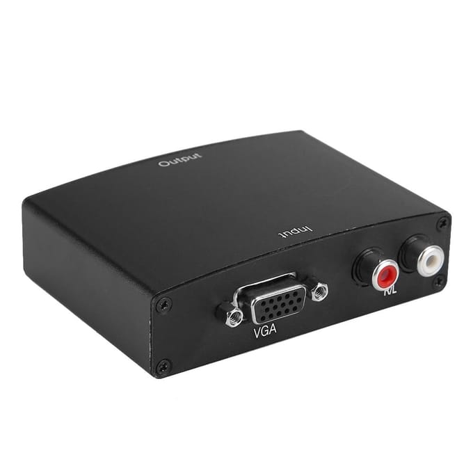 Adaptateur Convertisseur VGA vers HDMI Sortie Vidéo Audio Analogique HD